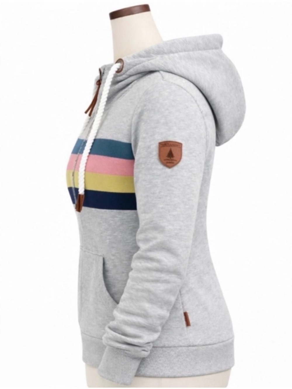 NWOT. Wanakome Stripe Seastar Heather Grey Full-Zip Hoodie. Size
XL - Picture 2 of 6